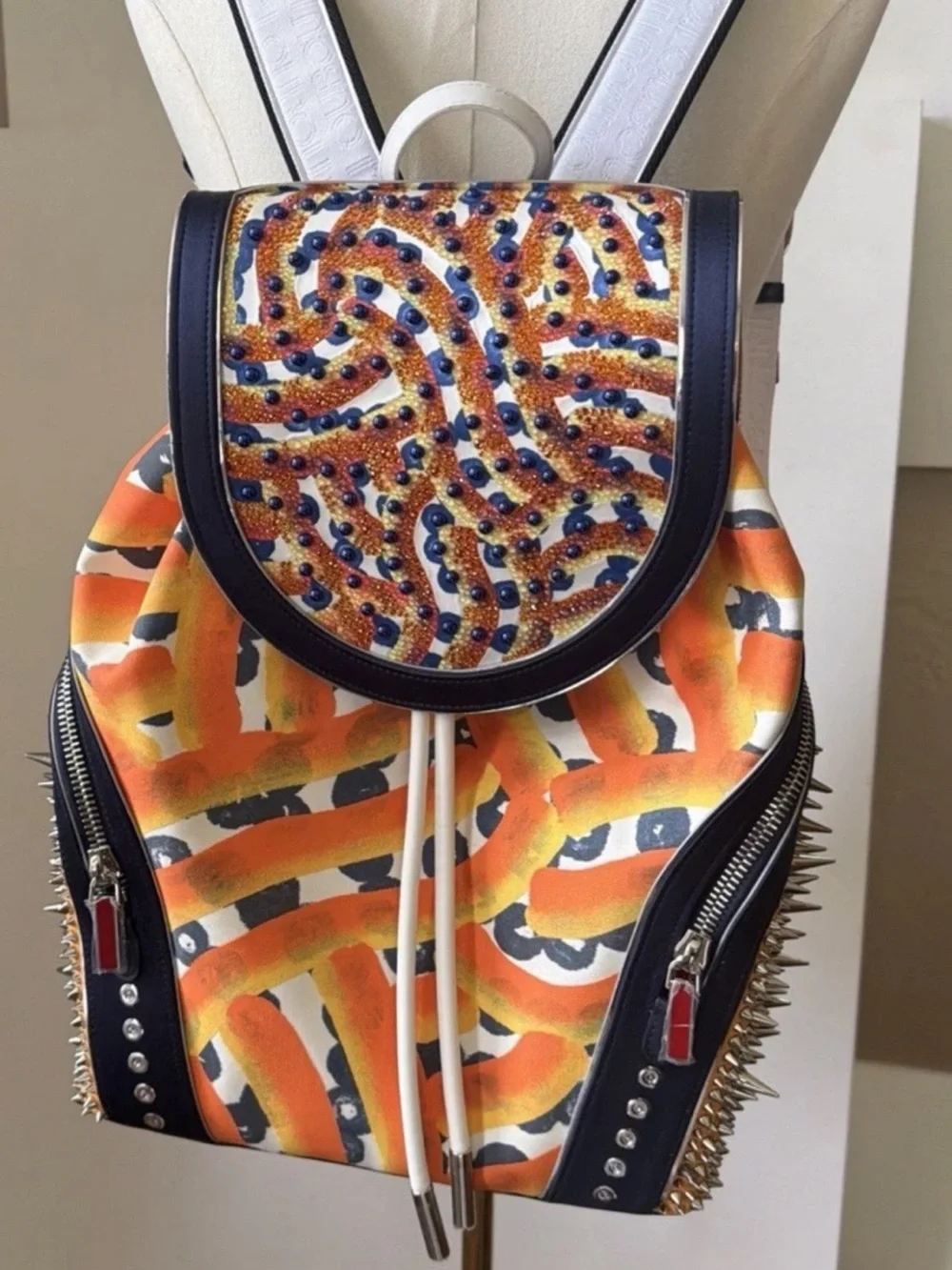 Unisex Christian Louboutin x Otis Hope Carey   Limited edition funky backpack